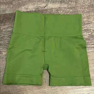 Green High-Waisted Women's Shorts